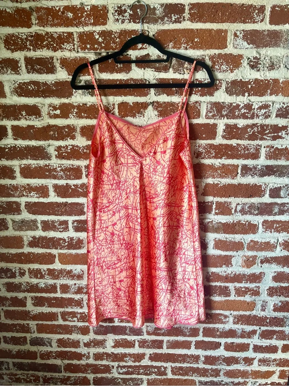 Y2K Jaclyn Smith Peach/Pink Slip Dress